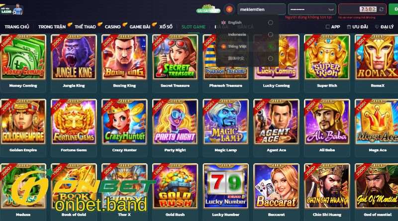 Slot Game Onbet